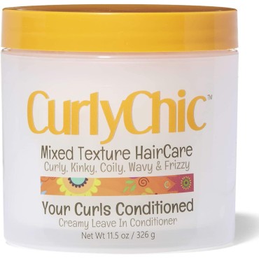 CURLYCHIC Your Curls Conditioned Creamy Leave In Conditioner, 11.5 Ounce
