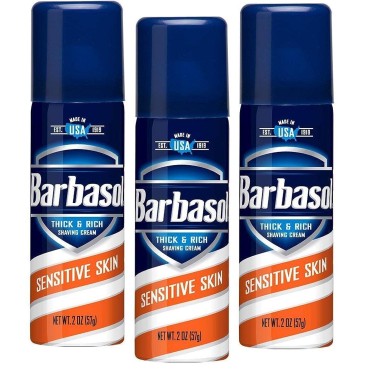 Barbasol Shave Cream Sensitive Skin Travel size 2 ...