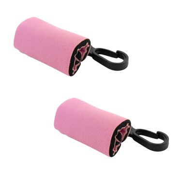 Kage 2 Clip-On Neoprene Pink Sleeve Lip Balm Holsters Lipstick Holder Key Chain