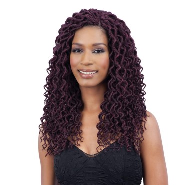 FreeTress 2X Soft Curly Lite Faux Loc Crochet Synthetic Braiding Hair (12
