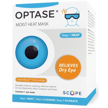 Optase Moist Heat Eye Mask - Washable and Reusable...