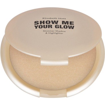 Elizabeth Mott Show Me Your Glow Shimmer Shadow and Highlighter Makeup - Natural Face Glow Makeup - Cruelty Free and Paraben Free - Illuminating Pearl Highlight - Compact Powder Highlighter (10g)