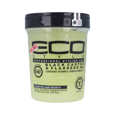Eco Style Ecoco Gel - Black Castor Flaxseed Oil - Long Lasting Shine - Nourishes And Repairs Damaged Hair - Promotes Healthy Scalp - Provides Superior And Weightless Hold - Effortless Style - 32 Oz