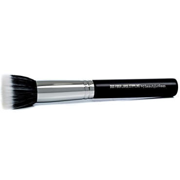 Large Stippling Foundation Makeup Brush - Beauty Junkees Flat Top Duo Fiber Synthetic Stipple Make Up Brushes, Sheer Flawless Blending Liquid, Cream, Powder Cosmetics, Vegan, Cruelty Free