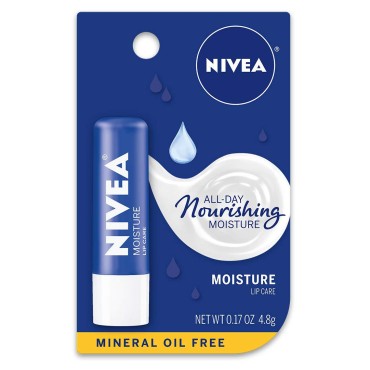 NIVEA Moisture Lip Care - Unisex Intensively Moisturizing Balm - .17 oz.