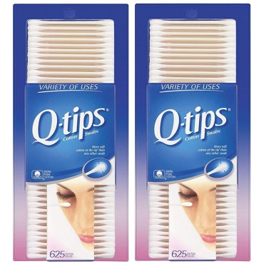 Q-Tips Cotton Swabs, 625 Count, Pack of 2...