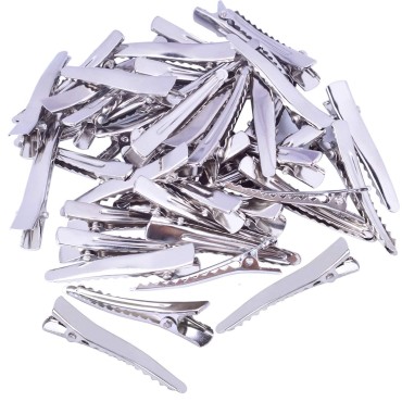 BronaGrand 100 Pieces 45 mm Metal Alligator Hair Clips Pins with Teeth