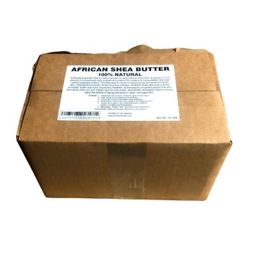 afrimports African Shea Butter 100% Natural, White, 10 lb.