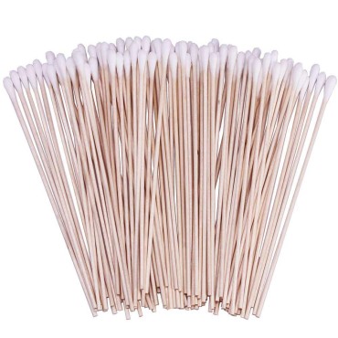 400 Count 6 Inch Long Cotton Swabs with Wooden Han...