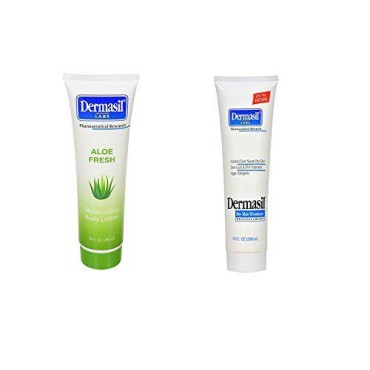 2-pack Dermasil Lotion 10 oz tube - Aloe Fresh & Dry Skin Treatment