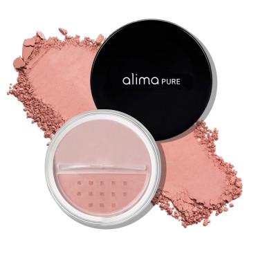 Alima Pure Loose Mineral Blush, Powder Blush Makeup, Cheek Tint Face Blushes with Satin Matte Finish, Pink Blush Makeup, Talc Free Blush, Natural Blush for cheeks Vegan Blush .15 oz/ 4.5 g