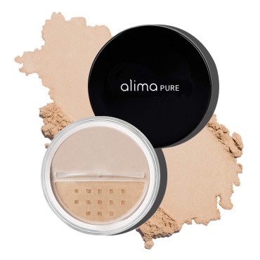 Alima Pure Matte Foundation Loose Mineral Powder Foundation Makeup, Loose Powder Makeup Oil Free Talc Free Powder, Natural Makeup Mineral Foundation Full Coverage Natural Foundation Powder .15 oz/4.5g