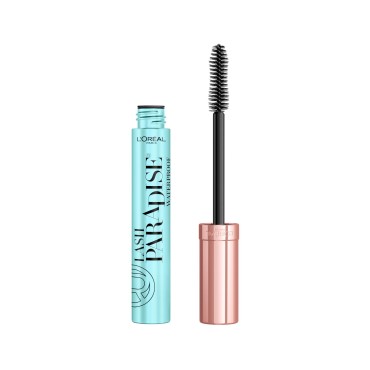 L’Oréal Paris Makeup Lash Paradise Waterproof Mascara, Voluptuous Volume, Intense Length, Feathery Soft Full Lashes, No Smudging, No Clumping, Black, 0.25 Fl Oz (Pack of 1) Packaging May Vary