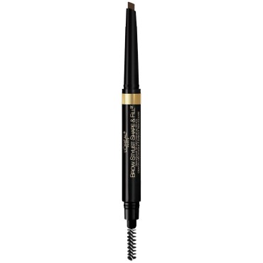 L’Oréal Paris Makeup Brow Stylist Shape and Fill Mechanical Eye Brow Makeup Pencil, Dark Brunette, 0.008 oz.
