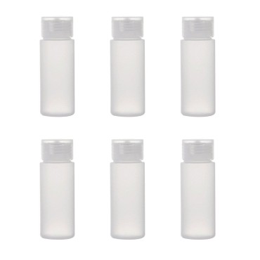 OTO Travel Size Squeeze Bottle Set, 50ml (1.7 oz) Pack of 6 with Labels