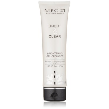 MEG 21 Bright and Clear Brightening Gel Facial Cleanser, Triple Action. Penetrates for Deep Cleansing and Brightening, Tea Tree, 6 ounce