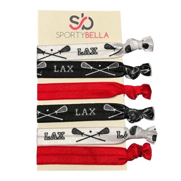 Lacrosse Hair Accessories for Girls (Red) No Creas...