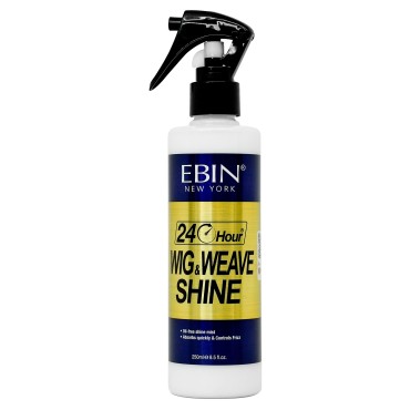 24 HOUR Synthetic and Human Wig Shine Spray | Revitalizes & Refreshes | Cleanses & Extends Lifespan of Wigs & Hairpieces | Soft & Fresh Leave-In Conditioner | Cruelty Free, Vegan friendly with Argan and Castor Oil 8.5oz / 250ml