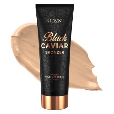 Onyx Black Caviar Dark Tanning Lotion for Outdoor Sun - Black Body Bronzer & Tan Enhancer - Insanely Dark Tan Results - Tanning Bed Lotion for Men & Women - Tinted Moisturizer for Bronze Skin