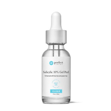 Salicylic 10% Gel Peel, Breakout and Pore Minimizer and Cleanser, 15-30 Full Facial Chemical Peels, 1 fl oz. e, 30 mL - Perfect Image