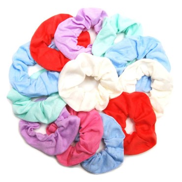 LUXXII Fancy Pastel Colorful Cotton Scrunchies Pon...