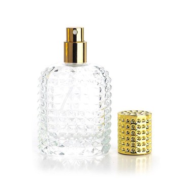 Enslz 50ml Refillable Clear Glass Luxury Spray Perfume Bottle Empty Atomizer Bottle Makeup Tool 2pcs free Funnel Filler