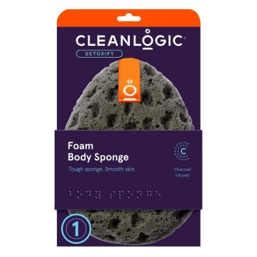 Clean Logic Charcoal Infused Sea Foam Body Sponge ...