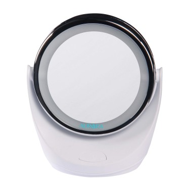 Aurora Health & Beauty 1x/5x Led Vanity/Makeup Mirror, 360 Rotation, Portable With Led Ring