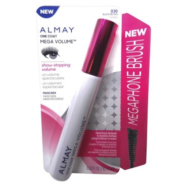 Almay Mega Volume Mascara, Black Brown, 0.34 fl. o...