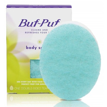 Buf-Puf Body Sponge, Bath Sponge, Dermatologist Developed, Cleanses Skin of Dirt, and Excess Oil, Reusable, Exfoliating, 1 Count