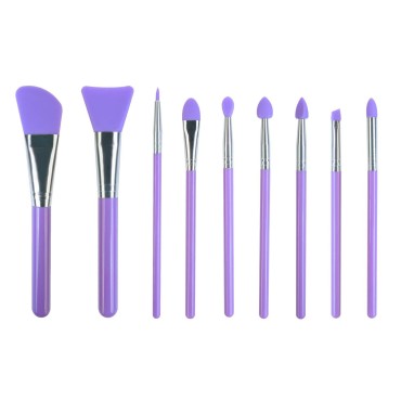 LORMAY 9 Pcs Silicone Makeup Brush Set: Applicator...