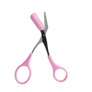 1PCS Pink Eyebrow Shaving Scissors Comb For Girls ...