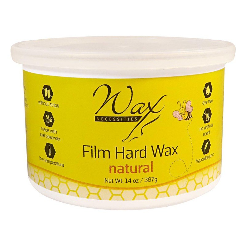 Wax Necessities Waxness Film Hard Wax Natural Tin 14 Ounces