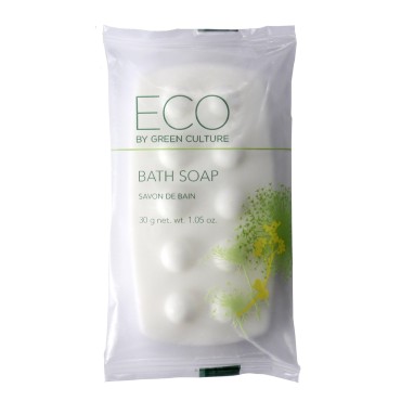 Eco by Green Culture Hotel Amenities Body Soap Bar, 1oz, 100 per case (100 Pack)