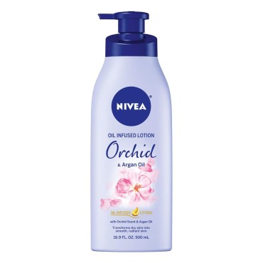 NIVEA Oil Infused Body Lotion Orchid and Argan Oil, 16.9 Fluid Ounce