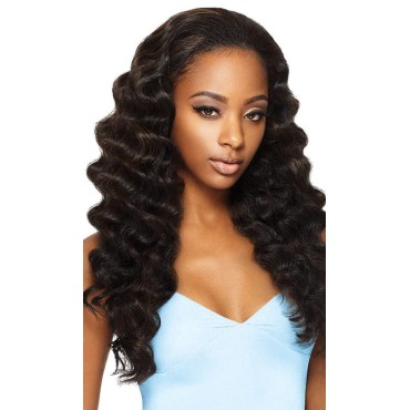 OUTRE Synthetic Hair Half Wig Quick Weave Ashani (1B)