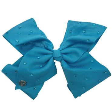 UPD JoJo Siwa Large Cheer Hair Bow (Turquoise W/Rhinestones), Multi