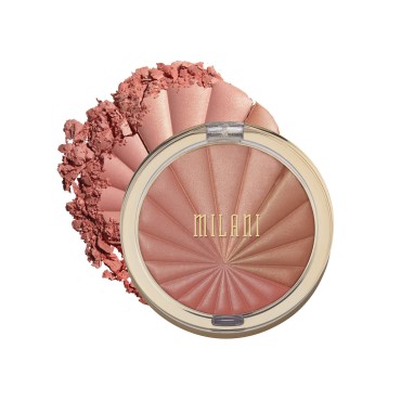 Milani Color Harmony Blush Palette - Berry Rays (0.3 Ounce) Vegan, Cruelty-Free Powder Blush Compact - Shape, Contour & Highlight Face with 4 Matte Shades