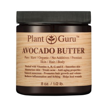 Avocado Body Butter 8 oz. 100% Pure Raw Fresh Natural Cold Pressed. Skin, Hair, Nail Moisturizer, DIY Creams, Balms, Lotions, Soaps.