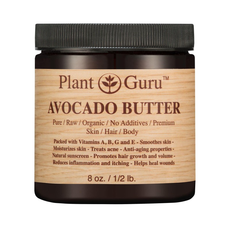 Avocado Body Butter 8 oz. 100% Pure Raw Fresh Natural Cold Pressed. Skin, Hair, Nail Moisturizer, DIY Creams, Balms, Lotions, Soaps.