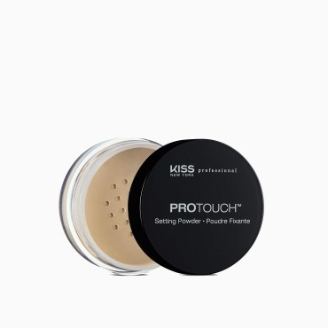 Kiss New York Pro Touch Setting Powder, Loose Setting Powder, Lightweight, Long-Lasting Face Powder Makeup, Controls Oil, Finishing Powder for Medium & Tan Skin Tones (Banana)
