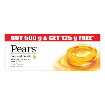 Pears Pure and Gentle Bathing Bar, 125g (Buy 4 Get 1 Free)