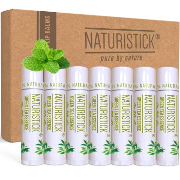 7-Pack Green Tea Lip Balm Gift Set by Naturistick....