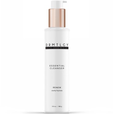 DRMTLGY Essential Facial Cleanser - Gentle Face Cleanser and Face Wash for Women and Men with Anti-Aging Peptides & Hyaluronic Acid