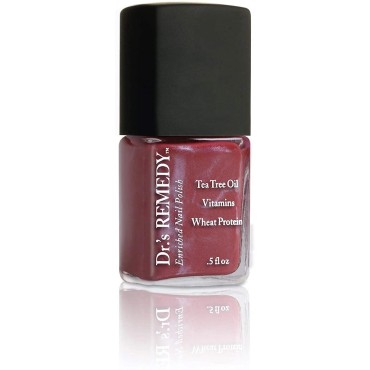 Dr’s Remedy Nail Polish, All Natural Enriched Nail Strengthener Non Toxic and Organic - CHEERFUL Cherry