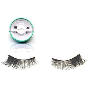 JJMG NEW Magnetic False Eyelashes Ultra Light weight 3D Reusable Feather weight False Eyelashes Natural Look Beauty Enhancer (1 Pairs 4 pieces Double Magnet Long 01)