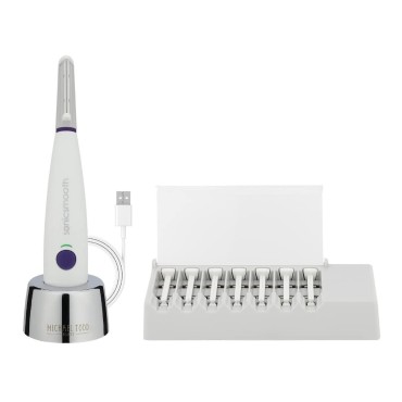 Michael Todd Beauty - Sonicsmooth - Dermaplaning Tool - 2 in 1 Women’s Facial Exfoliation & Peach Fuzz Hair Removal System with 8 Weeks of Safety Edges