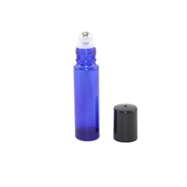 HS HEALTHY SOLUTIONS GLASSWARE 144-10ml COBALT BLUE Glass Roll On THICK Bottles (144) with Stainless Steel Roller Balls - Refillable Aromatherapy Essential Oil Roll On (144)