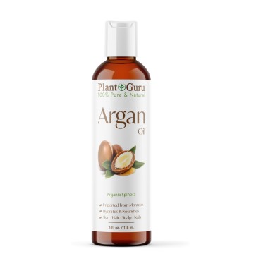 Argan Oil 4 oz. Morocco Virgin, Cold Pressed 100 Pure Natural - Stimulates Hair Growth, Skin, Face And Body Moisturizer.