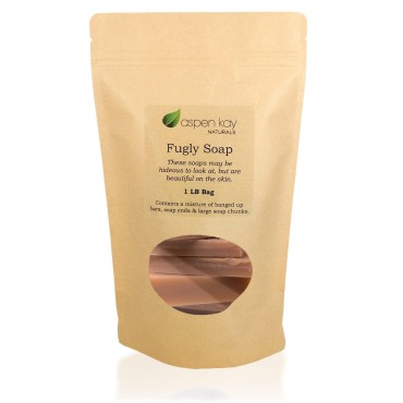 Aspen Kay Naturals - 1 Pound Bag of Fugly Soap, a Mixture of Banged Up Bars, Soap Ends & Soap Chunks. Natural & Organic Soap. (Turmeric)